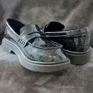 Art Class Celia Glitter Slip-On Loafers Black Onyx  -‎ Girls Size 3